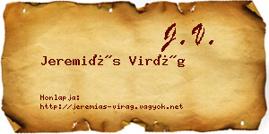Jeremiás Virág névjegykártya